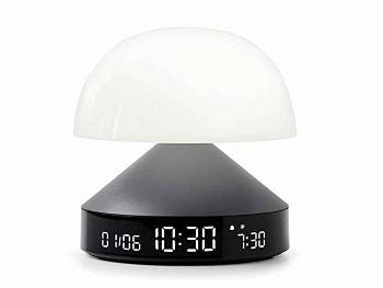 Светильник с часами и световым будильником Mina Sunrise, темно-серый