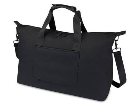 Спортивная сумка для ноутбука с диагональю экрана 15,6 дюйма Turner, изготовленная из переработанных материалов согласно стандарту GRS - сплошной черный
