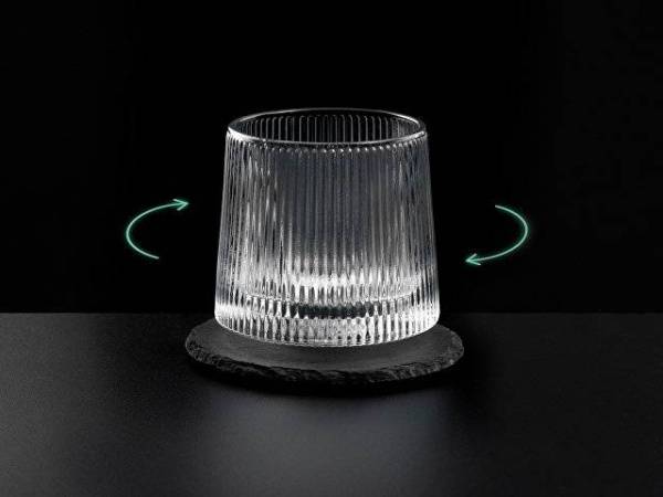 Вращающийся бокал для виски на сланцевом костере «Ventura»