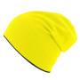 Шапка "EXTREME", желтый неон/черный, 73% полиэстер, 23% хлопок