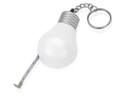 Брелок-рулетка для ключей 1 м., белый/серебристый