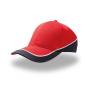 Бейсболка "Racing", красный/темно-синий, 94% полиэстер 6% вискоза