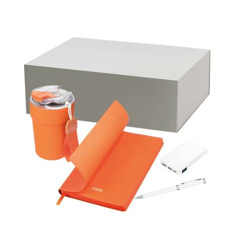 Подарочный набор Monaco, белый (термокружка, аккумулятор, ежедневник