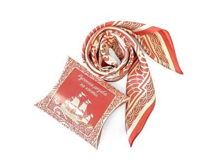 Платок "Русская резьба по кости"