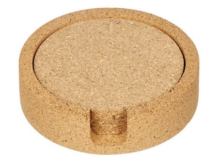 Набор костеров из пробки на подставке из пробки "Krock"