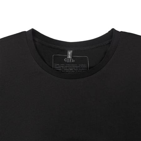 Футболка оверсайз «Дама с горностаем», черная, размер XS/S