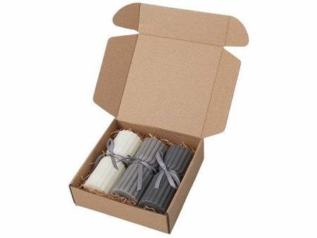 Набор свечей с гранями "Vela", темно-серый, белый