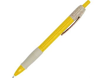Ручка шариковая HANA из пшеничного волокна, бежевый/желтый Ручка шариковая HANA из пшеничного волокна, бежевый/желтый