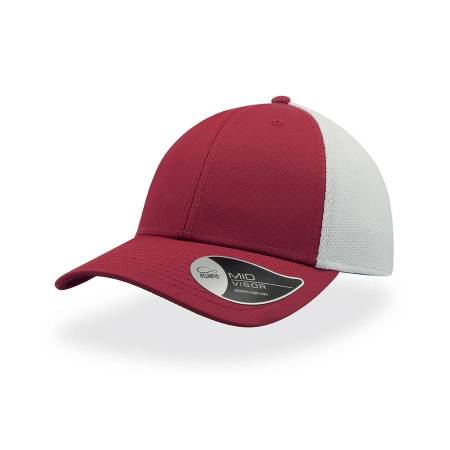 Бейсболка "Campus", белый/бордовый, 100% полиамид, 224 г/м2