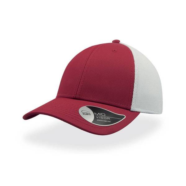 Бейсболка "Campus", белый/бордовый, 100% полиамид, 224 г/м2