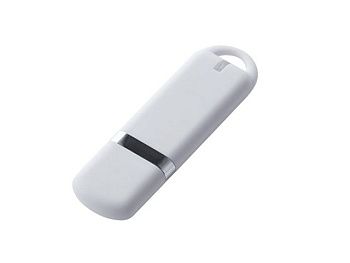 USB-флешка на 64 ГБ с покрытием soft-touch, збелый USB-флешка на 64 ГБ с покрытием soft-touch, збелый