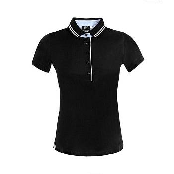 Рубашка поло женская RODI LADY, черный, S, 100% хлопок,180 г/м2 Рубашка поло женская RODI LADY, черный, S, 100% хлопок,180 г/м2