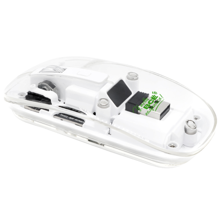 Мышь компьютерная беспроводная прозрачная Limpid, белый