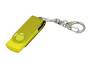 USB 2.0- флешка промо на 16 Гб с поворотным механизмом и однотонным металлическим клипом