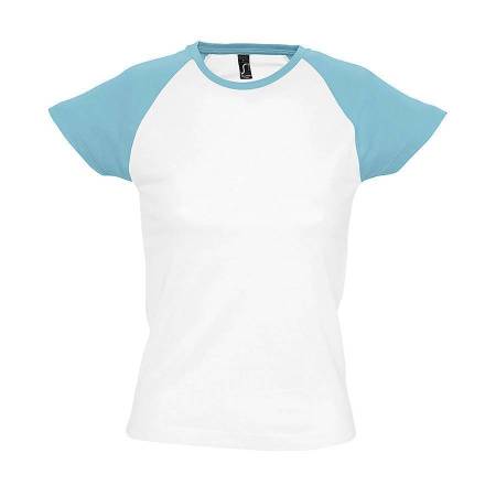 Футболка "Milky", белый с бирюзовым_S, 100% х/б