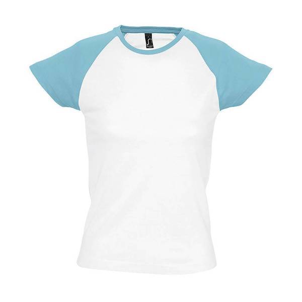 Футболка "Milky", белый с бирюзовым_S, 100% х/б