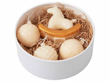 Набор свечей в подарочной коробке "Noel", молочный