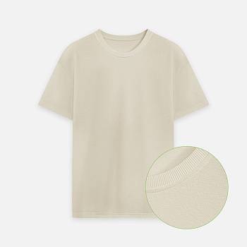 Футболка унисекс премиум AURA, 100% хлопок 200гр. бежевый, размер XS/S