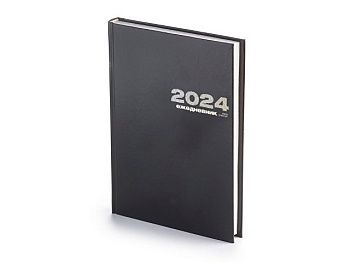 Ежедневник А5 датированный «Бумвинил» 2024, черный Ежедневник А5 датированный «Бумвинил» 2024, черный