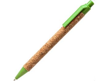 Ручка шариковая COMPER Eco-line с корпусом из пробки, натуральный/зеленое яблоко Ручка шариковая COMPER Eco-line с корпусом из пробки, натуральный/зеленое яблоко