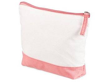 Косметичка хлопковая Cotton, белый/пыльно-розовый Косметичка хлопковая Cotton, белый/пыльно-розовый