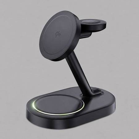 Беспроводная зарядная станция 3 в 1 MagSafe QI2 NEO Galaxy, черная, Deppa