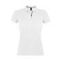 Футболка поло "Portland Women", белый, серый_S, 100% х/б