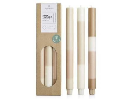 Originalhome свечи из многослойного известняка - набор из 3 штук - Белый