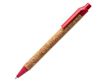 Ручка шариковая COMPER Eco-line с корпусом из пробки, натуральный/красный Ручка шариковая COMPER Eco-line с корпусом из пробки, натуральный/красный