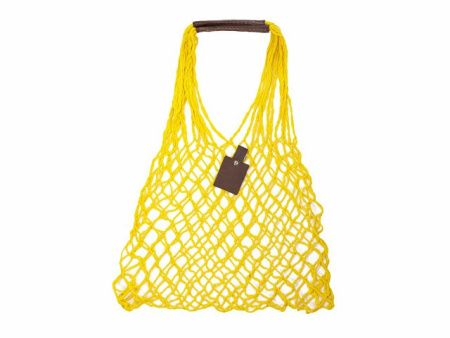 Авоська «Dream» из натурального хлопка с кожаными ручками, 15 л