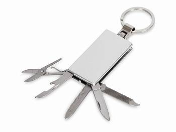 Квадратный мини-мультитул, серебристый