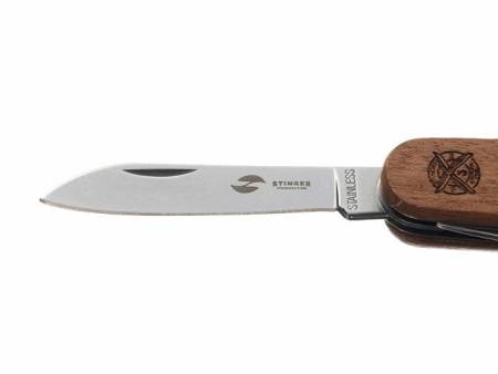 Нож перочинный Stinger, 90 мм, 10 функций, материал рукояти: древесина сапеле