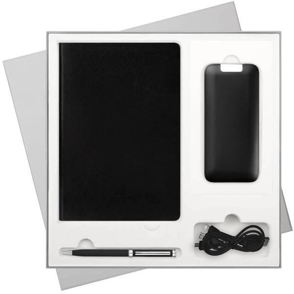 Подарочный набор River side, черный (ежедневник, ручка