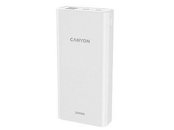 Портативный аккумулятор Canyon PB-2001 (CNE-CPB2001W), белый Портативный аккумулятор Canyon PB-2001 (CNE-CPB2001W), белый