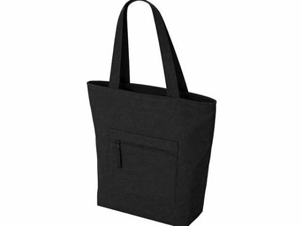 Сумка на молнии Zipper Neo из хлопка 280 г c карманом на молнии спереди