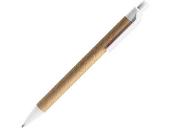 Ручка шариковая ALDER из переработанного картона, натуральный/белый Ручка шариковая ALDER из переработанного картона, натуральный/белый