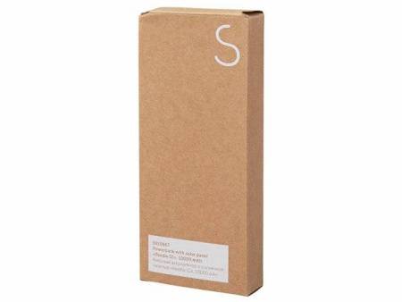 Внешний аккумулятор с подсветкой лого и солнечной панелью «Reedia S1», 10000 mAh, бамбук, черный