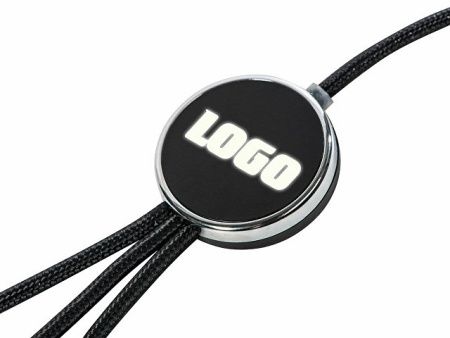 Кабель 3-в-1 с подсветкой логотипа "Ion", черный