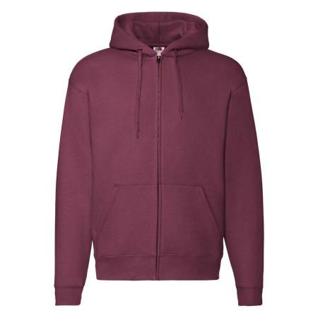 Толстовка "PREMIUM HOODED SWEAT JACKET", бордовый_L, 70% х/б, 30% п/э