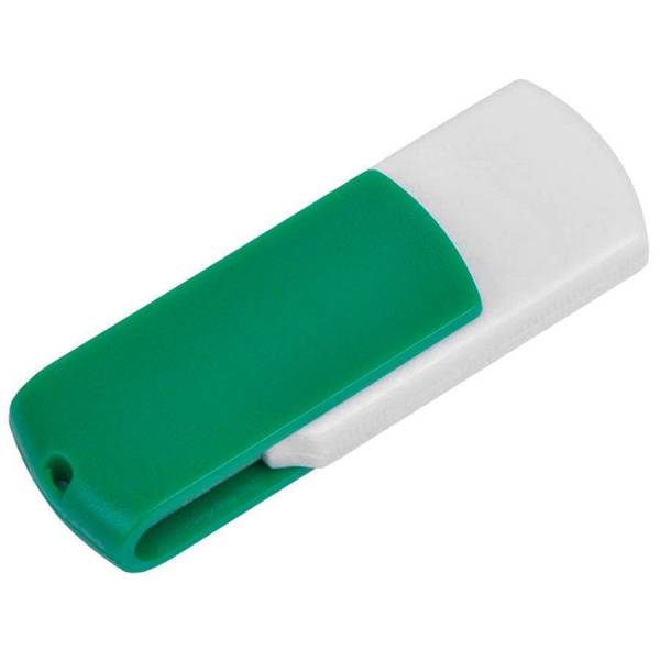 USB flash-карта "Easy" (8Гб),белая с красным, 5,7х1,9х1см