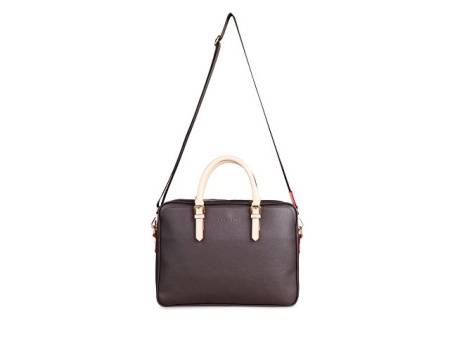 Портфель женский BUGATTI Ella 15'', тёмно-коричневый, полиуретан, 38х6х27,5 см