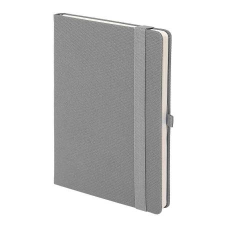 Бизнес-блокнот OXI, A5, серый, твердая обложка, RPET