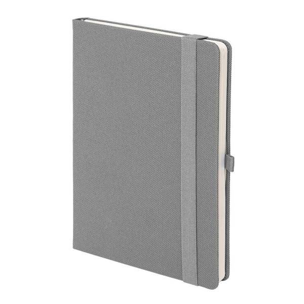 Бизнес-блокнот OXI, A5, серый, твердая обложка, RPET