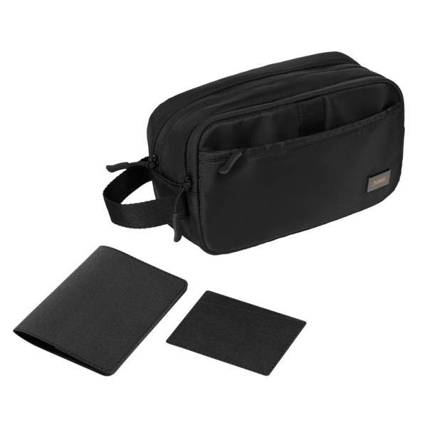 Подарочный набор Boston, черный (обложка на паспорт, картхолдер