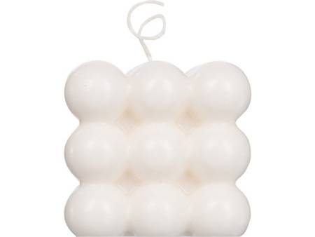 Свеча "шарики" без отдушки, белый