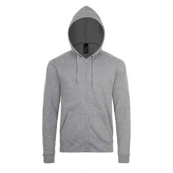 Толстовка мужская на молнии с капюшоном STONE, серый меланж, 3XL, 50% хлопок, 50% полиэстер, 260 г/м Толстовка мужская на молнии с капюшоном STONE, серый меланж, 3XL, 50% хлопок, 50% полиэстер, 260 г/м