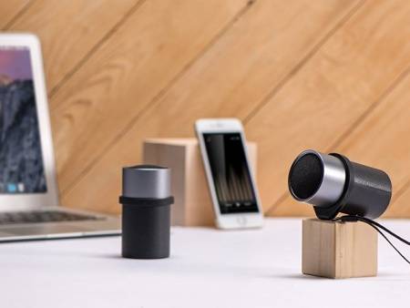 Портативные парные колонки Qjet TWS "Mates" с синими кольцами