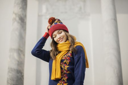 Джемпер Брусника, синий, размер XS