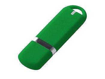 USB-флешка на 64 ГБ с покрытием soft-touch, зеленый USB-флешка на 64 ГБ с покрытием soft-touch, зеленый