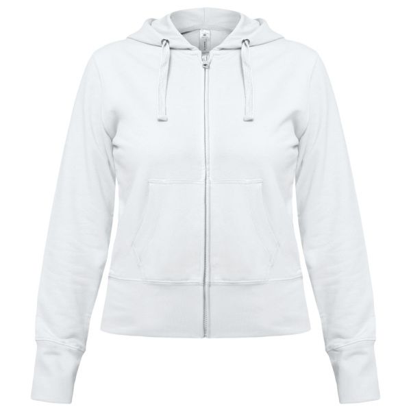 Толстовка женская Hooded Full Zip белая